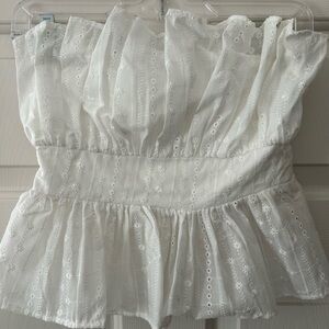 Elegant White Lace Women's Top